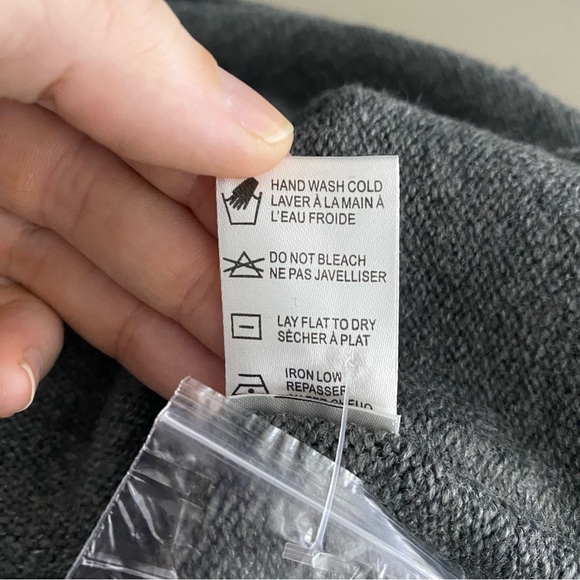 NEW Stitch Fix Saltwater Luxe Long Sleeve Cardigan Sweater Large Gray Collared - Picture 10 of 11